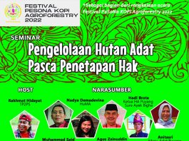 flyer seminar hutan adat festival pesona